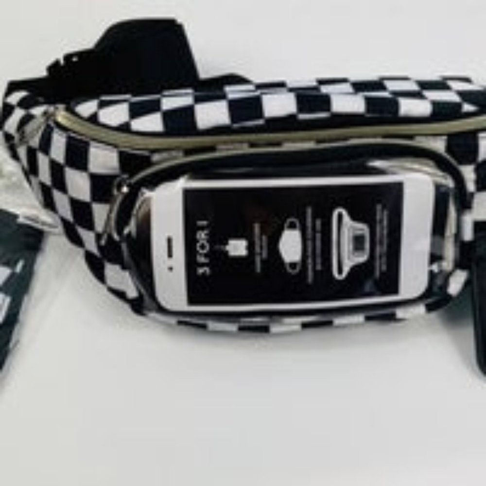 Fanny Pack 3 FOR 1 Checker Board Pattern